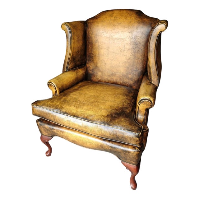 Elevate Your Space With This Rare Vintage Wingback Chair From the Renowned Douglas Furniture Company. For Sale