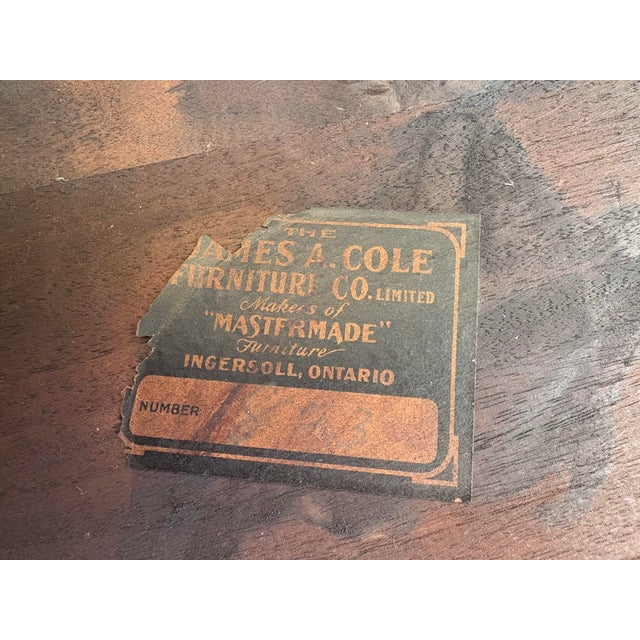 1920s James A. Cole “Mastermade” Black Wooden Humidor Cabinet With Copper-Lined Interior For Sale - Image 12 of 12