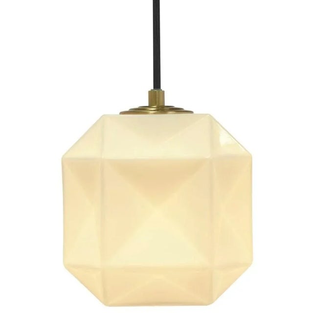 Mid-Century Modern Mimo in Cube in White With Brass For Sale - Image 3 of 3