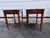 Mersman Furniture Vintage Federal Style Mahogany 2 Tier Side Tables on casters Dovetail joint construction, tapered legs,...