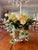 French Faux Floral of Yellow Rose & Ivy in Antique Limoges Cachepot For Sale - Image 3 of 5
