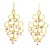 Mid-Century Modern Vintage Italian 18k Gold Pink Tourmaline Chandelier Earrings, A Pair For Sale - Image 3 of 8