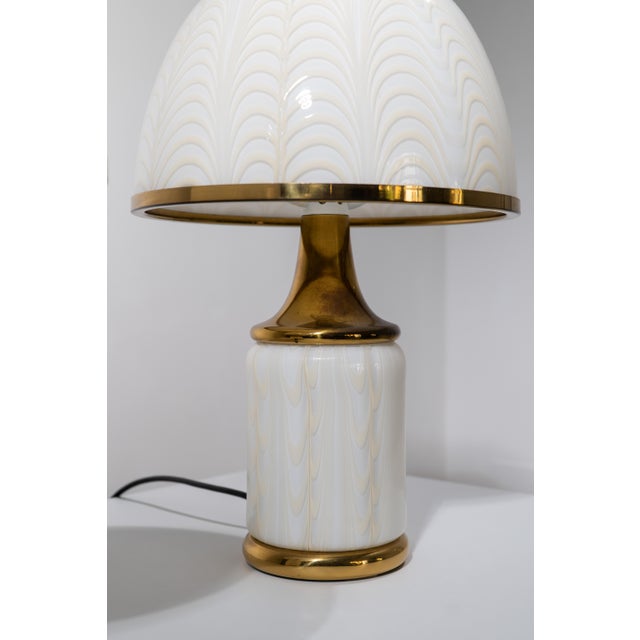 Murano Glass Table Lamps by F. Fabbian for Mazzega, 1970s, Set of 2 For Sale - Image 11 of 12