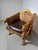 Rustic Regal Lion Throne Armchair in Cowhide and Gilded Detail For Sale - Image 3 of 8