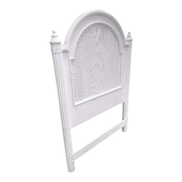 Wood Tall Tommy Bahama Twin Headboards – Lacquered in Super White For Sale - Image 7 of 8