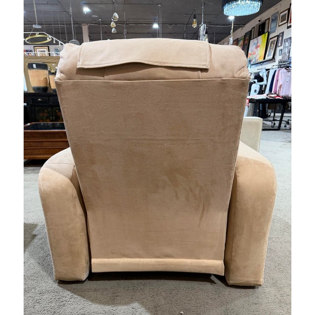 Modern Barcalounger Beige Fabric Reclining Chair For Sale - Image 3 of 6