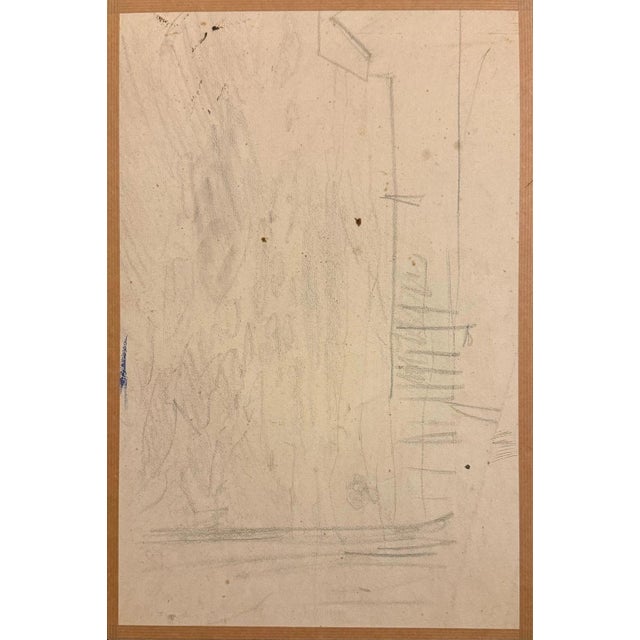 Piet Hein Eek Pforr Heinrich, Just Fürstenheiner Standing Man with Hat Profile Sketch, 1890s, Pencil For Sale - Image 4 of 9