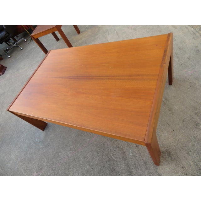 Mid 20th Century Mid Century Modern Swedish Walnut Coffee Table & Side Table Set For Sale - Image 5 of 18
