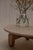 Brutalist Round Coffee Table in Travertine and Oak, 1960s For Sale - Image 6 of 11