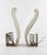 Pair of Vintage Art Deco sconces, realized in 1940s. Clear frosted glass lampshade. Each sconce accommodates one...