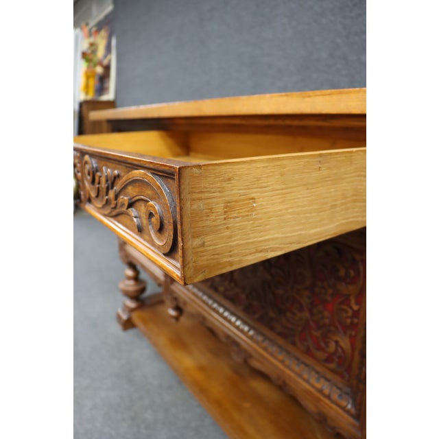 Wood Christian Krass Renaissance Revival Carved Oak Sideboard For Sale - Image 7 of 18