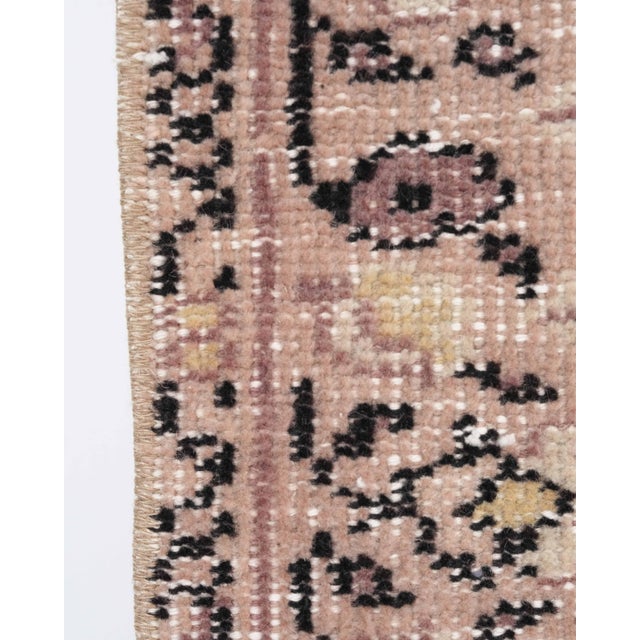 1970s Vintage Turkish Oushak Handmade Wool Cotton Brown Area Rug For Sale - Image 11 of 11