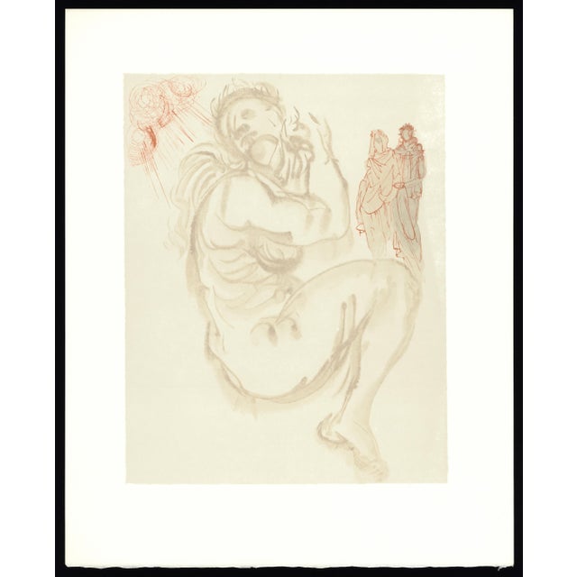 1963 Dalí Divine Comedy Engraving Purgatoire Chant 19 "La Sirène Des Rêves" (The Dream Siren) For Sale