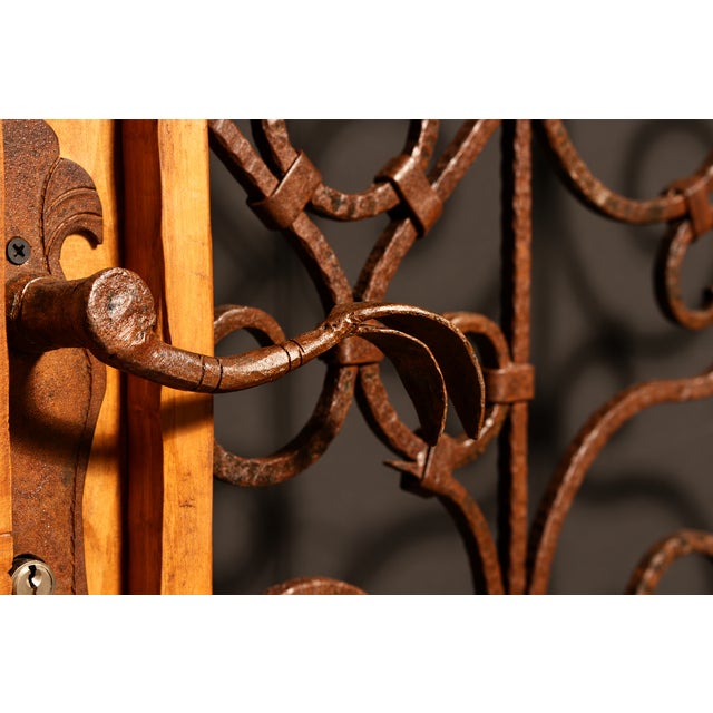 Wood Handcrafted Solid Wood Rustic Door – Custom Mexican Design Made to Order For Sale - Image 7 of 13