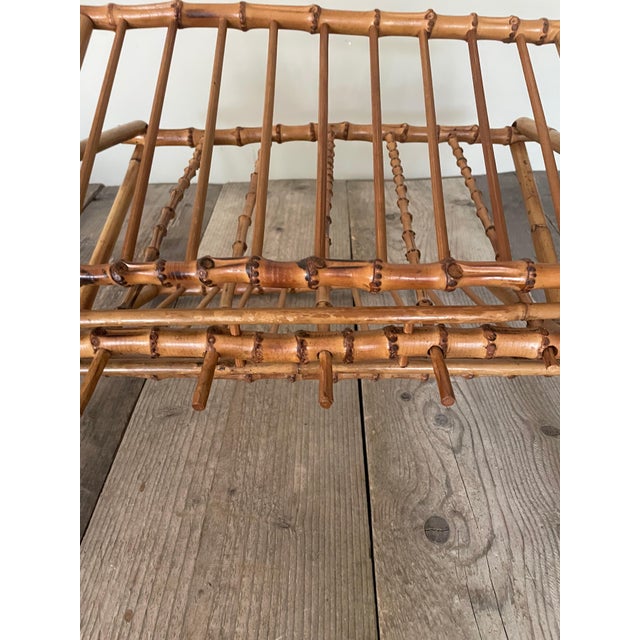 Wood Bamboo Newspaper Holder, 1920s For Sale - Image 7 of 8