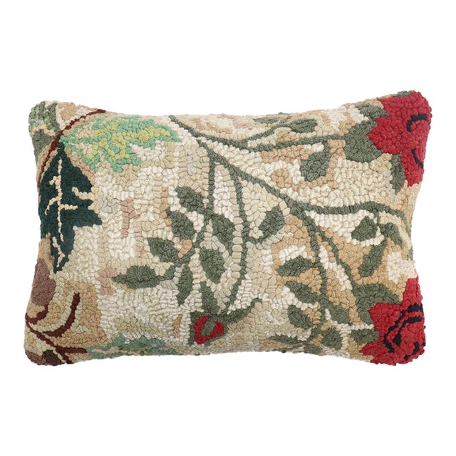 Early 20th Century American Hooked Rug Pillow For Sale
