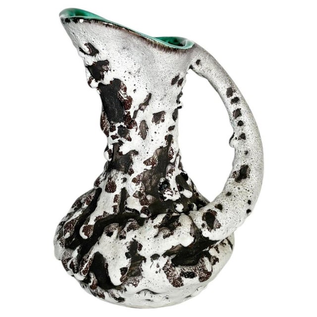 A ceramic vase from Vallauris, made in France in the 1960s, characterized by a free and organic form typical of Vallauris...