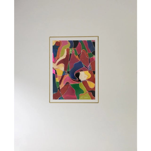 This striking series features an interlaced and boldly outlined patchwork of colors, evoking a “stained glass” window with...