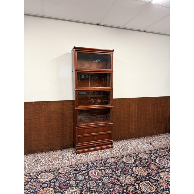 English Mahogany Bookcase from Globe Wernicke For Sale - Image 15 of 15