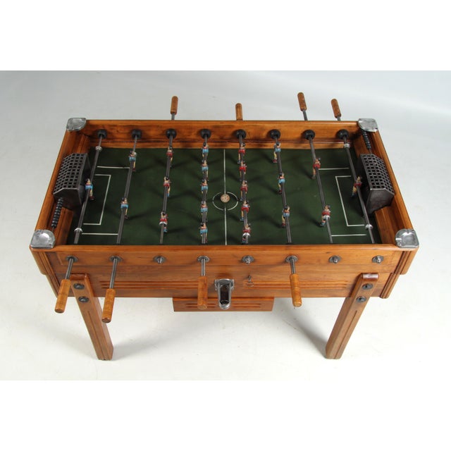 Foosball table france beech 1930s dimensions: h x w x d: 90 x 75 x 138 cm rare foosball table from the 1930's....