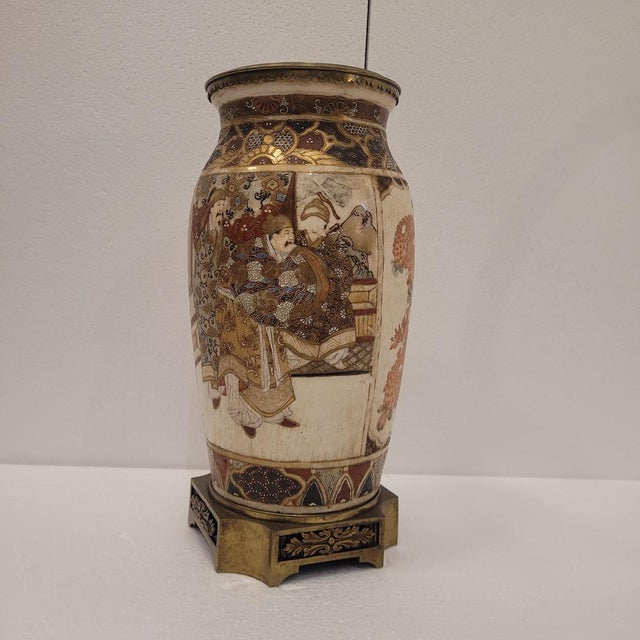 Japanese Vase with Ormolu and Satsuma Porcelain, 1880 For Sale - Image 16 of 17