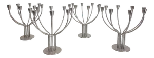 Modern Scandinavian Candleholders in Steel by M. Hagberg for Ikea, 1970s, Set of 4