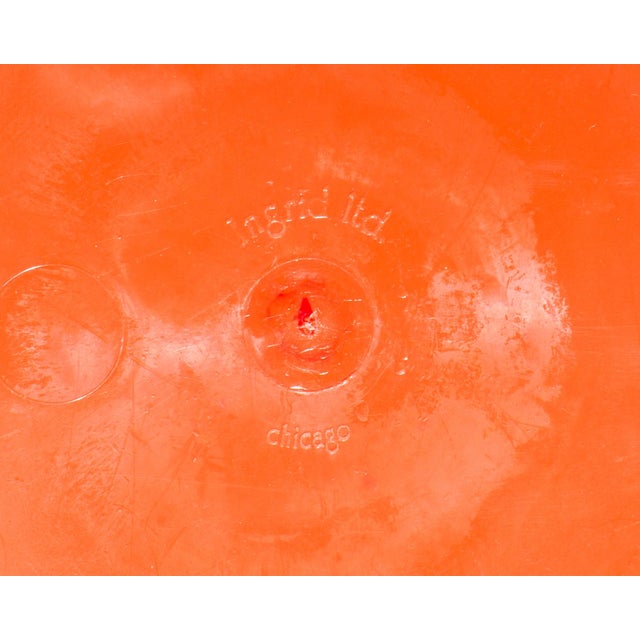 Plastic Ingrid Ltd. Chicago Vintage Red Waste Basket For Sale - Image 7 of 7