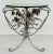 Italian Mid-Century Mixed Metal Wrought Iron Side Tables, Glass Tops, Pair For Sale - Image 4 of 8