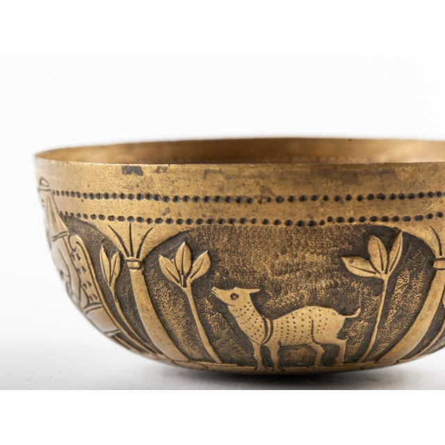 Vintage Brass Bowl, South Eastern Asia, Early 20th Century For Sale - Image 5 of 9