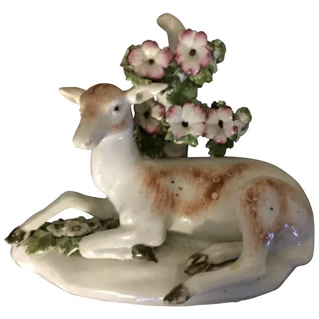 Antique 1765 English George III Derby Porcelain Deer Figure For Sale - Image 11 of 11