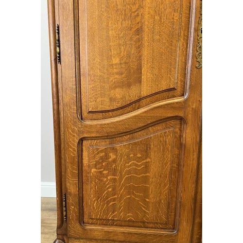 Vintage French Louis XVI Style Wardrobe in Oak For Sale - Image 5 of 8