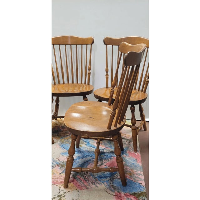 Farmhouse 5 S Bent Brothers Colonial Pine Windsor Chairs For Sale - Image 3 of 10