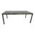 Attributed to Brueton Stainless Steel Dining Table with Gray Frosted Glass Top For Sale