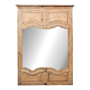 French Large-Size Overmantel Mirror, 19th Century