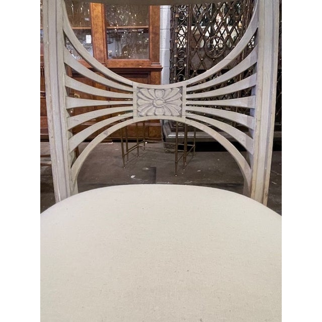 Gustavian (Swedish) Pair of Swedish Gustavian Painted Side Chairs For Sale - Image 3 of 11