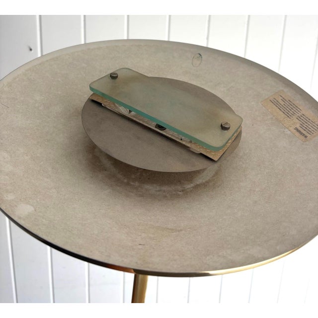 1970s 1970s-80s Hollywood Regency Brass Flying Saucer Floor Lamp For Sale - Image 5 of 6