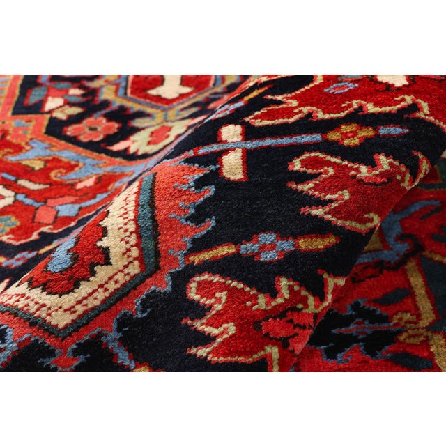 Vintage Persian Heriz Rug, 08'09 X 11'05 For Sale In Dallas - Image 6 of 10