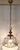 Metal Vintage Ceiling Lamp with Purple-Brown Marbled Clear Glass Shade with on Brass Mount For Sale - Image 7 of 7