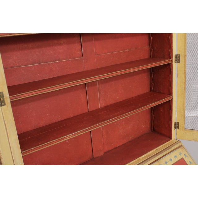 Vintage Italian Neoclassical Paint Decorated Secretary Desk For Sale - Image 9 of 18