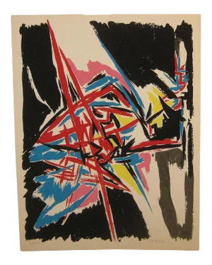 Abex Abstract Expressionist Lithograph by Angelo Savelli