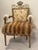 Orange Antique Royal Crown Gold Armchair With Red Fox Fur For Sale - Image 8 of 9