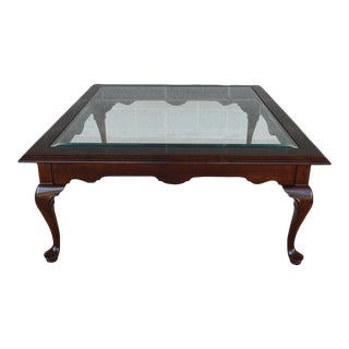 Ethan Allen Georgian Court Cherry Queen Anne Coffee Table For Sale