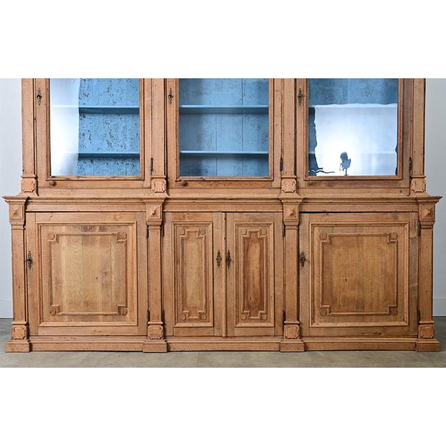 French 19th Century Stripped Oak Bibliotheque For Sale - Image 13 of 15