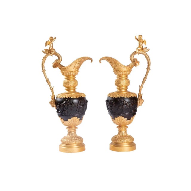 Antique Patinated Bronze Ewers, Set of 2 For Sale - Image 15 of 15
