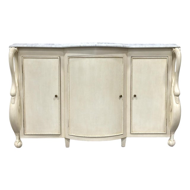 Maitland-Smith Traditional Cream Swan Katherine Credenza For Sale