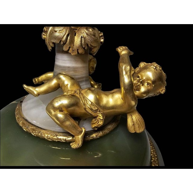 Late 19th Century Gilded Bronze Agate and Algerian Onyx Centerpiece attributed to Eugène Cornu, 1890s For Sale - Image 5 of 18