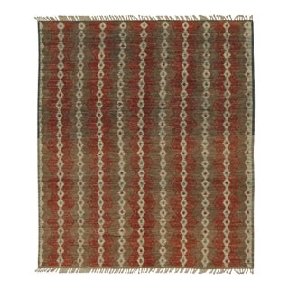 Rug & Kilim’s Modern Rug with Beige-brown Geometric Patterns - 14x20 For Sale