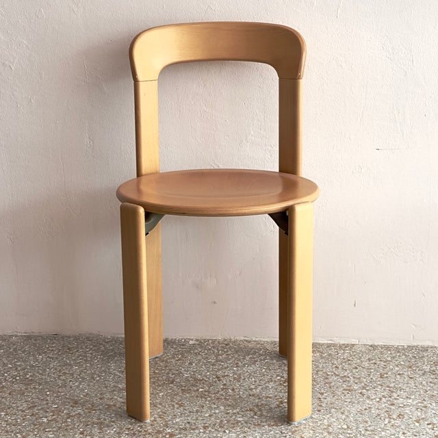 Tan Brand New Golden Beechwood Rey Dining Chairs by Bruno Rey for Hay - Set of 8 For Sale - Image 8 of 18