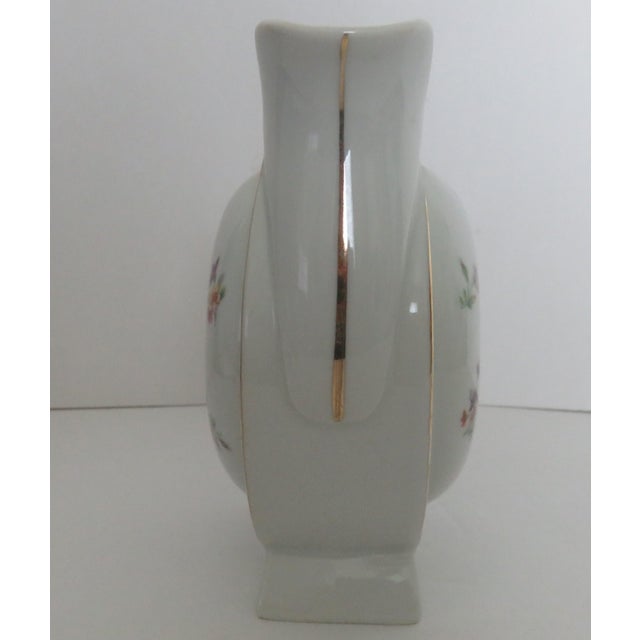 1930s Limoges Riviere Combe Large Creamer 1930-40s Mint Green Gold Trim Airy Sprays of Florals For Sale - Image 5 of 9