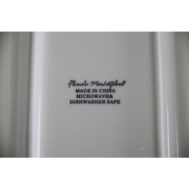 Vintage Ceramic Glazed 3-Compartment Grapes Serving Platter For Sale - Image 4 of 7